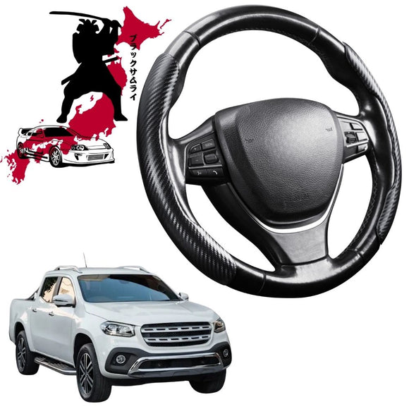 Black Samurai Segmented Steering Wheel Cover for Mercedes-Benz X-Class 2017 - 2021 Ute