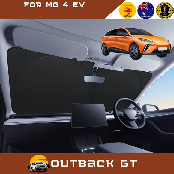 Front Windscreen Sun Shade for MG 4 EV 2022 - Current (EH32) - Standard 150 x 85 cm - Black