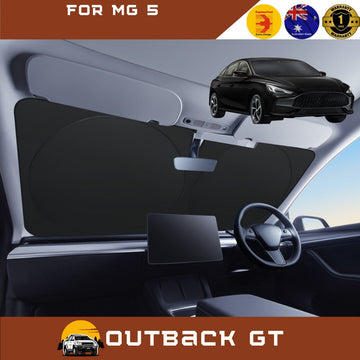 Front Windscreen Sun Shade for MG 5 2023 - Current (Vibe, Essence) - Standard 150 x 85 cm - Black