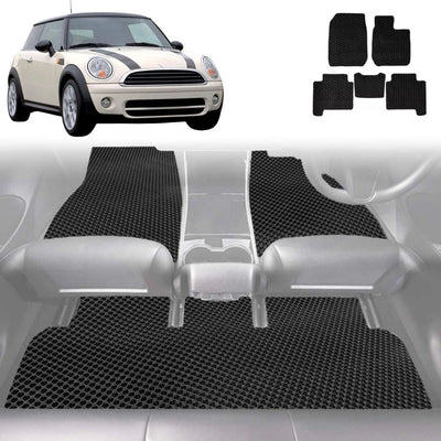 6D Diamond Car Floor Mats for MINI Cooper 3-Door Hatch 2006 - 2013 (R56) - Custom-Fit Carpet Liner