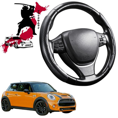 Black Samurai Segmented Steering Wheel Cover for MINI Cooper 3-Door Hatch 2014 - 2024 (F56)