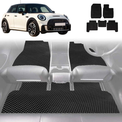6D Diamond Car Floor Mats for MINI Cooper 5-Door Hatch 2014 - 2024 (F55) - Custom-Fit Carpet Liner