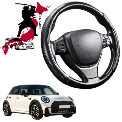 Black Samurai Segmented Steering Wheel Cover for MINI Cooper 5-Door Hatch 2014 - 2024 (F55)