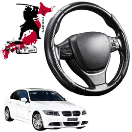 Black Samurai Segmented Steering Wheel Cover for BMW 3 Series 2005 - 2012 Sedan/Touring (E90 E91)