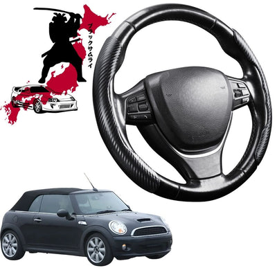 Black Samurai Segmented Steering Wheel Cover for MINI Cooper Convertible 2009 - 2015 (R57)