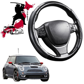 Black Samurai Segmented Steering Wheel Cover for MINI Cooper S Roadster 2006 - 2013 R50, R53, R56, R56 Facelift