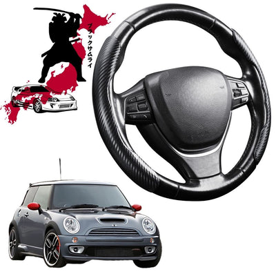 Black Samurai Segmented Steering Wheel Cover for MINI Cooper S Roadster 2006 - 2013 R50, R53, R56, R56 Facelift