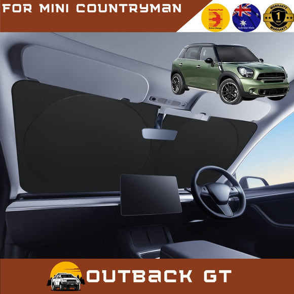 Front Windscreen Sun Shade for MINI Countryman 2010 - 2017 (R60) - Standard 150 x 85 cm - Black