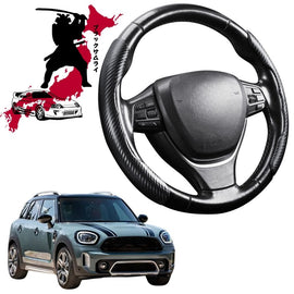 Black Samurai Segmented Steering Wheel Cover for MINI Countryman 2017 - 2023 (F60)