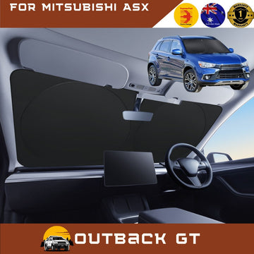 Front Windscreen Sun Shade for Mitsubishi ASX 2010 - Current (GA) - Standard 150 x 85 cm - Black