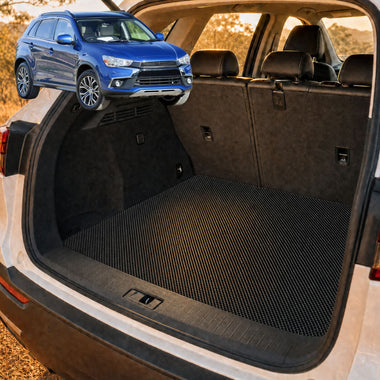 6D Diamond Car Boot Cargo Mat for Mitsubishi ASX 2010 - Current (GA) - Heavy Duty Carpet Liner - All-Weather Resistance - Easy to use - Odorless Material - Black & Grey