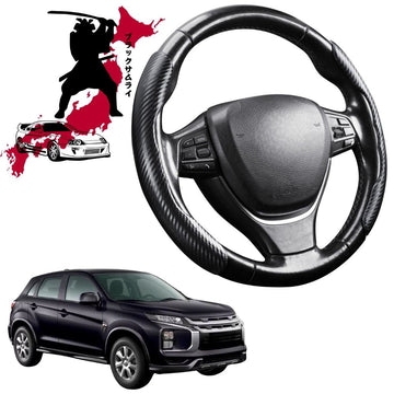 Black Samurai Segmented Steering Wheel Cover for Mitsubishi ASX 2023 - Current (GS,ES,MR,LS,GSR,Exceed)