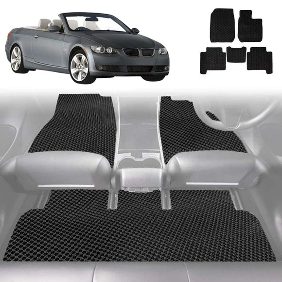 6D Diamond Car Floor Mats for BMW 3 Series 2005 - 2013 Coupe/Convertible (E92 E93) - Custom-Fit Carpet Liner
