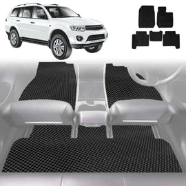 6D Diamond Car Floor Mats for Mitsubishi Challenger 2008 - 2016 (PB/PC) - Custom-Fit Carpet Liner