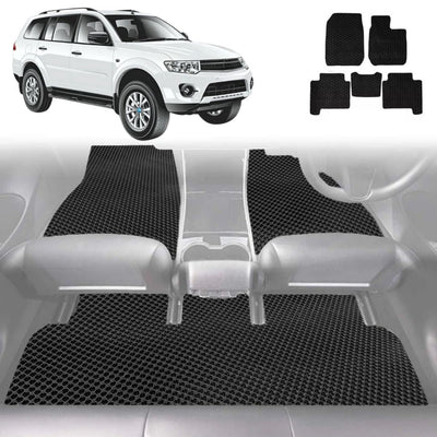 6D Diamond Car Floor Mats for Mitsubishi Challenger 2008 - 2016 (PB/PC) - Custom-Fit Carpet Liner