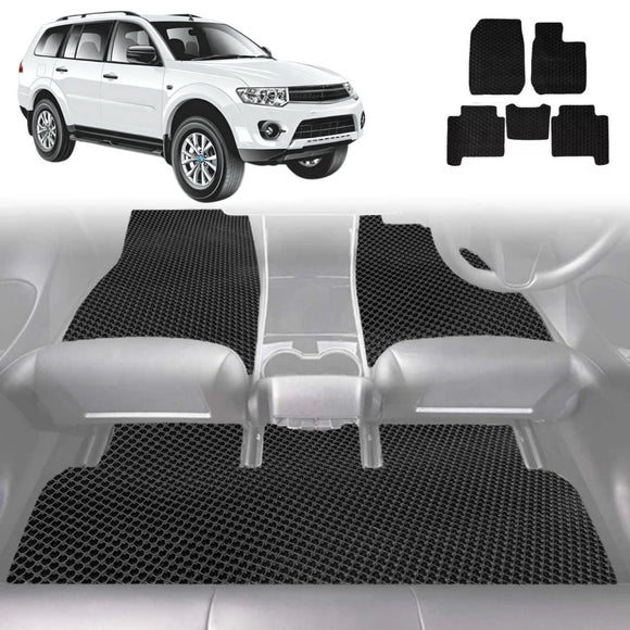 6D Diamond Car Floor Mats for Mitsubishi Challenger 2008 - 2016 (PB/PC) - Custom-Fit Carpet Liner