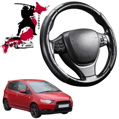 Black Samurai Segmented Steering Wheel Cover for Mitsubishi Colt 2004 - 2012