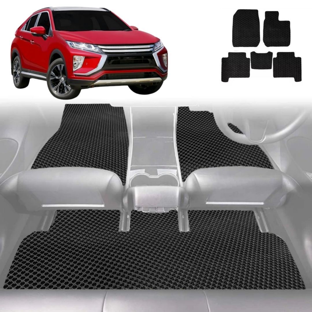 6D Diamond Car Floor Mats for Mitsubishi Eclipse Cross 2017 - Current YA - Custom-Fit Carpet Liner