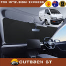 Front Windscreen Sun Shade for Mitsubishi Express 1994 - 2005 (WA) - Standard 150 x 85 cm - Black-1