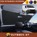 Front Windscreen Sun Shade for Mitsubishi Express 2020 - Current (X82) - XL 160 x 100 cm - Black-1