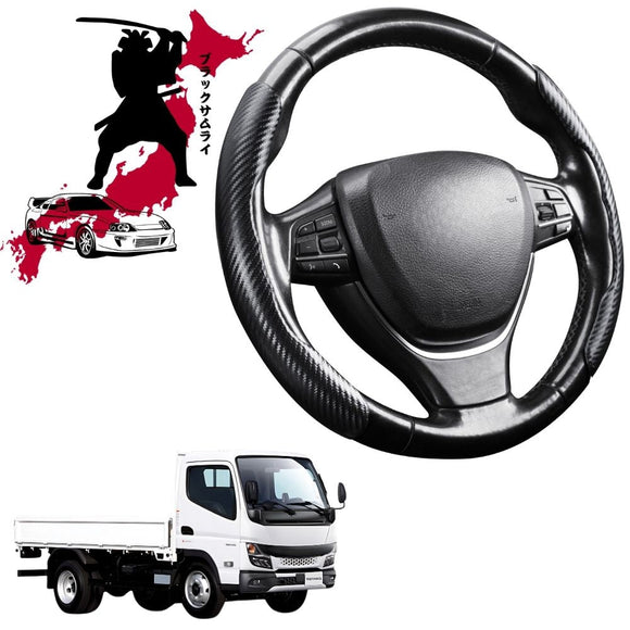 Black Samurai Segmented Steering Wheel Cover for Mitsubishi Fuso Canter 2010 - Current (8th Gen)