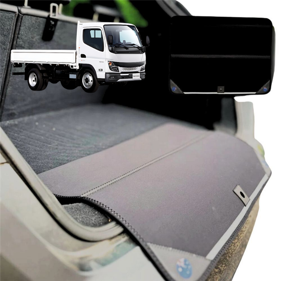 Rear Cargo Boot Bumper Protector for Mitsubishi Fuso Canter 2010 - Current (8th Gen) - Standard (72 x 55) - Black