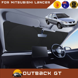 Front Windscreen Sun Shade for Mitsubishi Lancer 2003 - 2007 (CH) - Standard 150 x 85 cm - Black