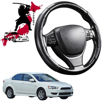 Black Samurai Segmented Steering Wheel Cover for Mitsubishi Lancer 2007 - 2017 Auto (CJ)