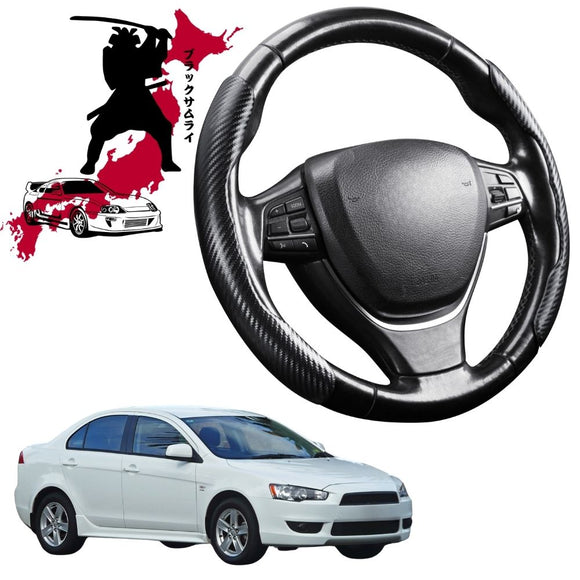Black Samurai Segmented Steering Wheel Cover for Mitsubishi Lancer 2007 - 2017 Auto (CJ)