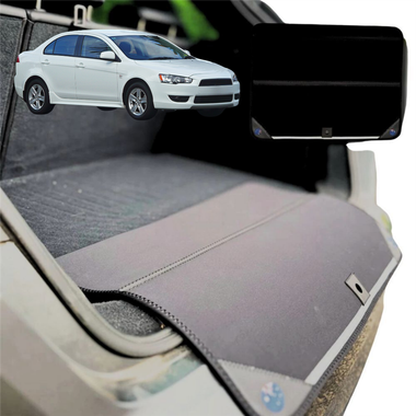 Rear Cargo Boot Bumper Protector for Mitsubishi Lancer 2007 - 2017 Auto (CJ) - Standard (72 x 55) - Black