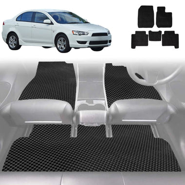 6D Diamond Car Floor Mats for Mitsubishi Lancer 2007 - 2017 Manual (CJ) - Custom-Fit Carpet Liner