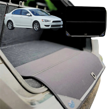 Rear Cargo Boot Bumper Protector for Mitsubishi Lancer 2007 - 2017 Manual (CJ) - Standard (72 x 55) - Black