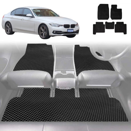 6D Diamond Car Floor Mats for BMW 3 Series 2011 - 2018 (F30 F31) - Custom-Fit Carpet Liner
