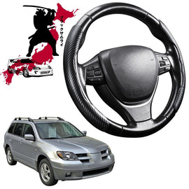 Black Samurai Segmented Steering Wheel Cover for Mitsubishi Outlander 2003 - 2006 (CU/ZE/ZF)