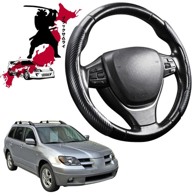 Black Samurai Segmented Steering Wheel Cover for Mitsubishi Outlander 2003 - 2006 (CU/ZE/ZF)
