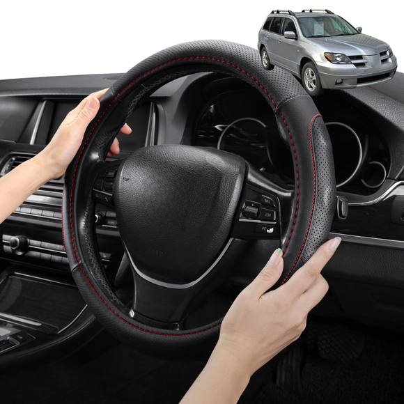 Steering Wheel Cover Pro Extra Layer for Mitsubishi Outlander 2003-2006 (CU/ZE/ZF) - Breathable & Anti-Slip - Circle 38 cm