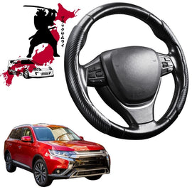 Black Samurai Segmented Steering Wheel Cover for Mitsubishi Outlander 2012 - 2018 (ZJ/ZK/ZL)