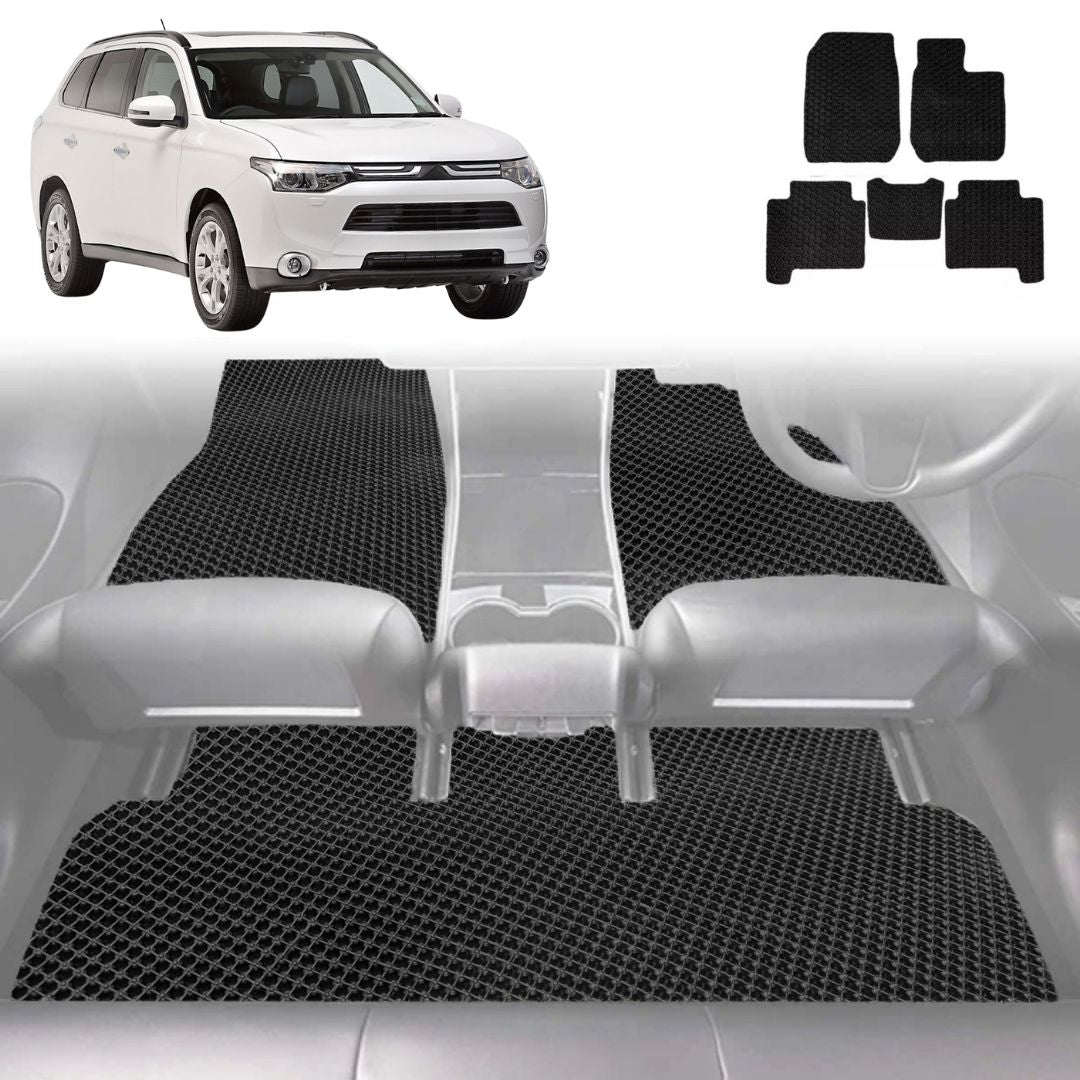 6D Diamond Car Floor Mats for Mitsubishi Outlander 2018 - 2021 (ZJ/ZK/ZL) - Custom-Fit Carpet Liner