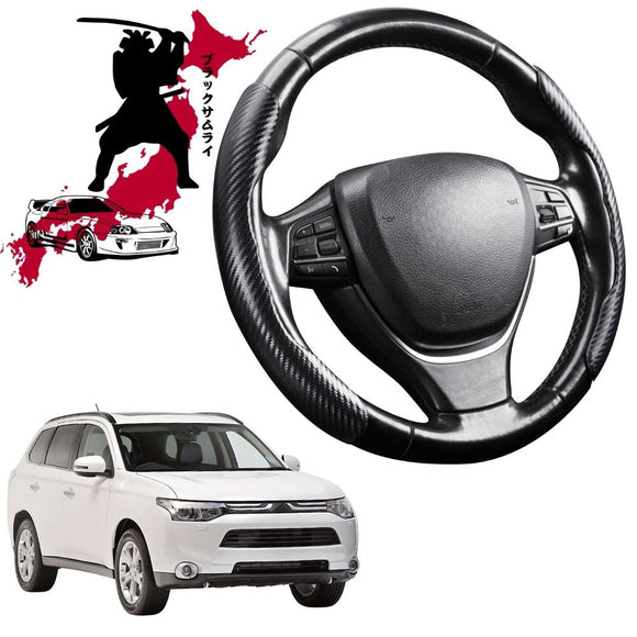 Black Samurai Segmented Steering Wheel Cover for Mitsubishi Outlander 2018 - 2021 (ZJ/ZK/ZL)