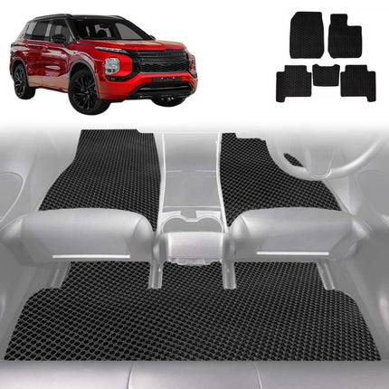 6D Diamond Car Floor Mats for Mitsubishi Outlander 2022 - Current (ZM) - Custom-Fit Carpet Liner