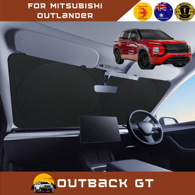 Front Windscreen Sun Shade for Mitsubishi Outlander 2022 - Current (ZM) - Standard 150 x 85 cm - Black