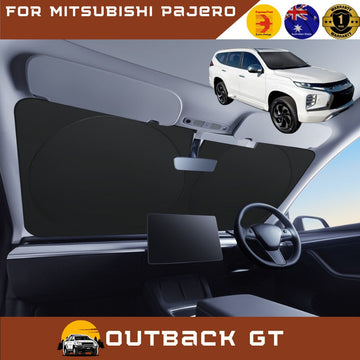 Front Windscreen Sun Shade for Mitsubishi Pajero 2000 - 2006 (NM NP) - Standard 150 x 85 cm - Black