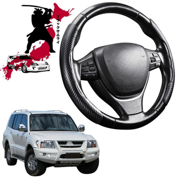 Black Samurai Segmented Steering Wheel Cover for Mitsubishi Pajero 2000 - 2006 (NM NP)