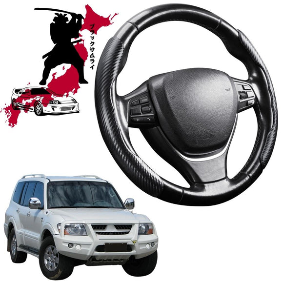 Black Samurai Segmented Steering Wheel Cover for Mitsubishi Pajero 2000 - 2006 (NM NP)