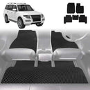 6D Diamond Car Floor Mats for Mitsubishi Pajero 2006 - 2021 (NS/NT/NW/NX) - Custom-Fit Carpet Liner-1