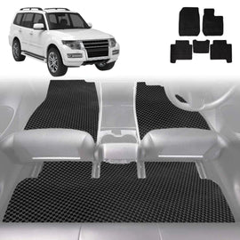 6D Diamond Car Floor Mats for Mitsubishi Pajero 2006 - 2021 (NS/NT/NW/NX) - Custom-Fit Carpet Liner