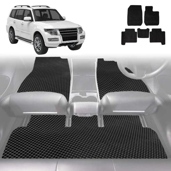 6D Diamond Car Floor Mats for Mitsubishi Pajero 2006 - 2021 (NS/NT/NW/NX) - Custom-Fit Carpet Liner