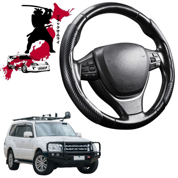 Black Samurai Segmented Steering Wheel Cover for Mitsubishi Pajero 2006 - 2021 (NS/NT/NW/NX)