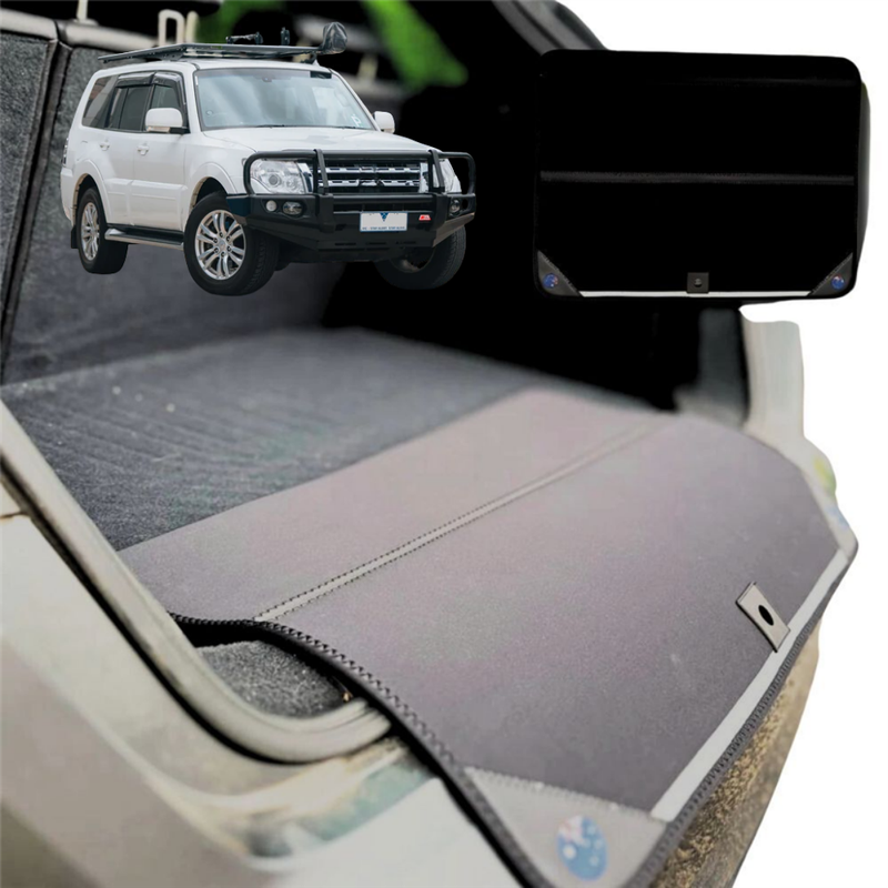 Rear Cargo Boot Bumper Protector for Mitsubishi Pajero 2006 - 2021 (NS/NT/NW/NX) - XL (98 x 55) - Black