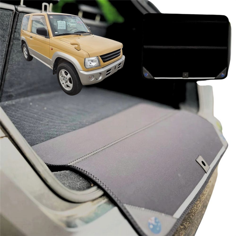 Rear Cargo Boot Bumper Protector for Mitsubishi Pajero Mini 1998 - 2012 (H53A/H58A) - XL (98 x 55) - Black